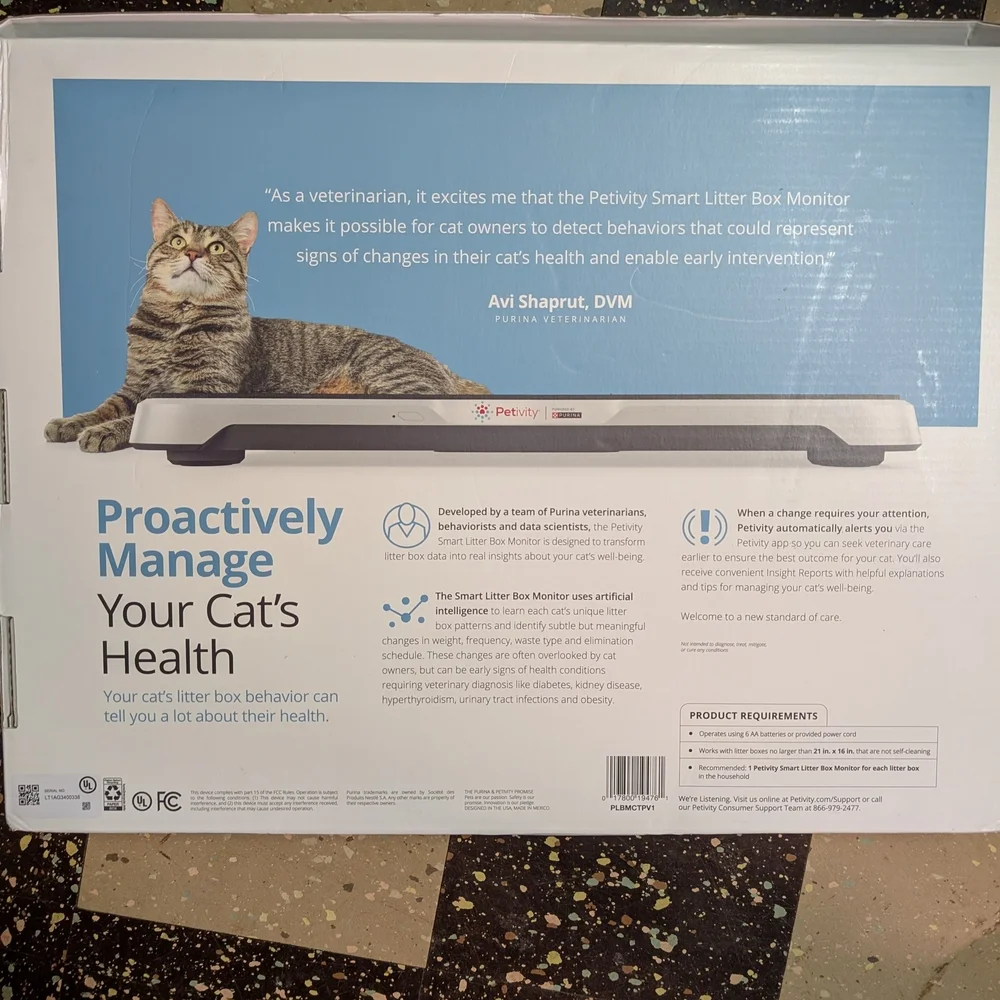Smart Litter Box Monitor - White